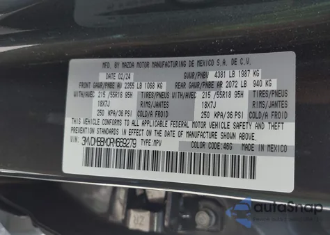 2024 Mazda Cx-30 2.5 S Select Sport из США, поврежденный, VIN 3MVDMBBM0RM669279